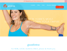 Tablet Screenshot of goodyoga.com